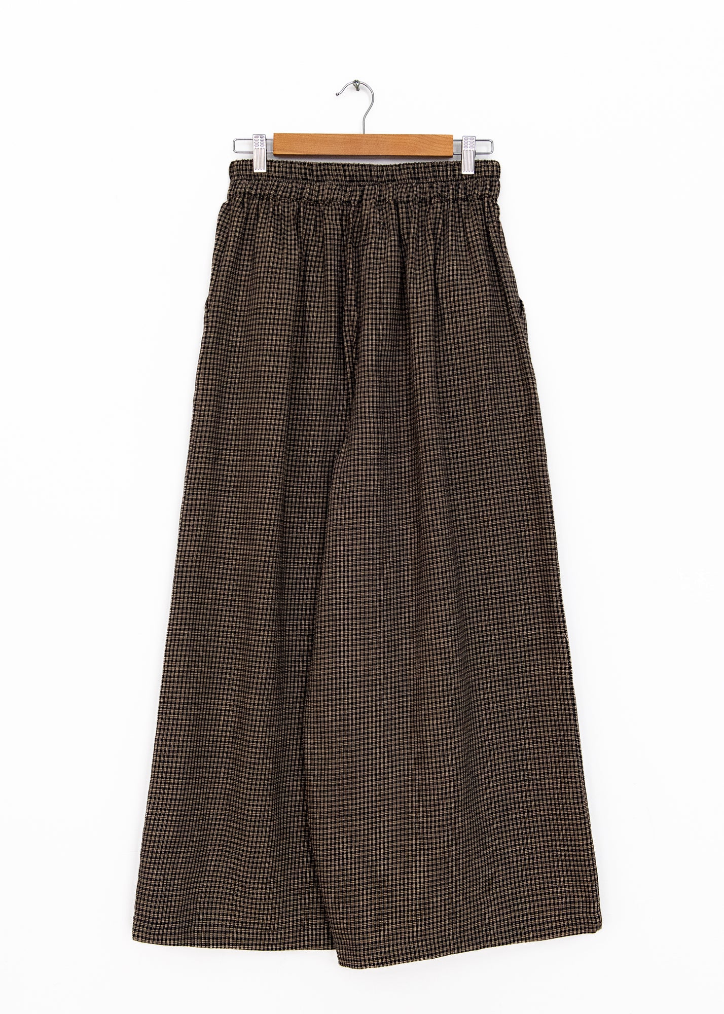 Wide Leg Straight Pants in Black & Khaki, from Amente