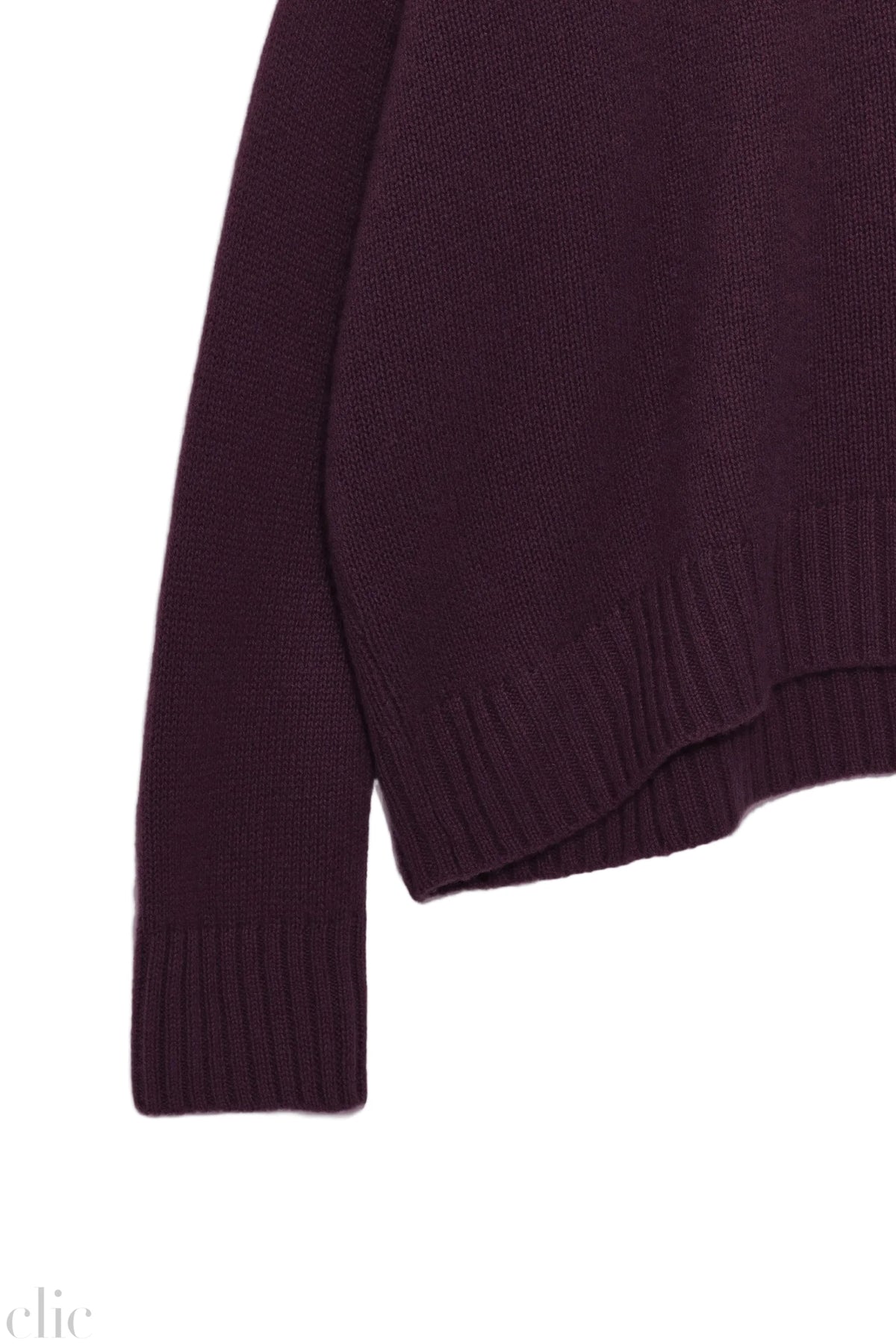 Cashmere Wide Pullover in Eggplant, from Organic by John Patrick