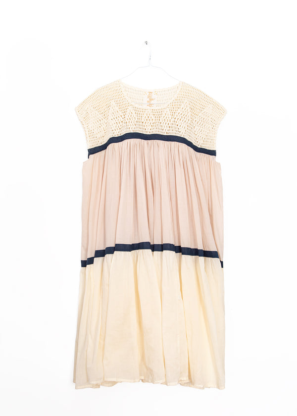 Wind Long Crochet Dress in Cream, from Yvonne S