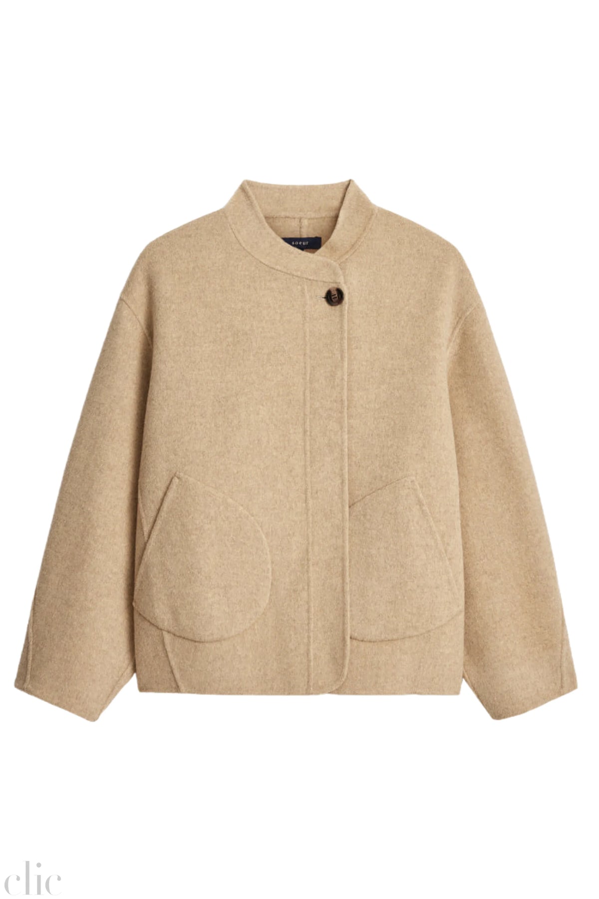 Windsor Coat in Beige Chine, from Soeur