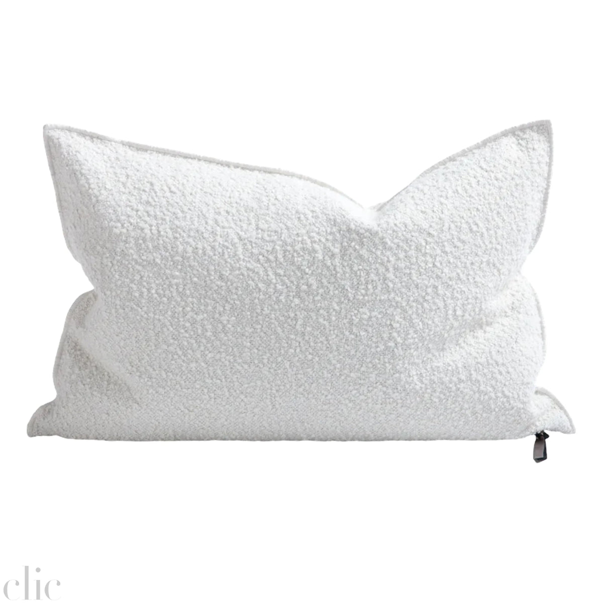 Wooly Vice Versa Pillow in Blanc 16 x 24, from Maison de Vacances