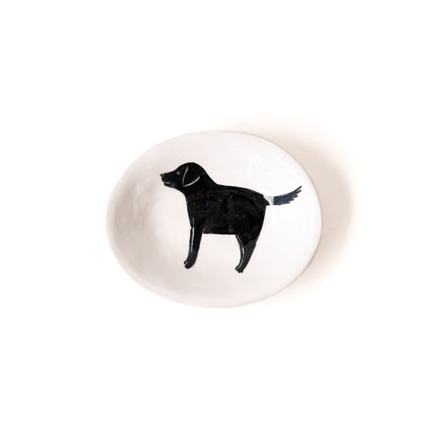 Small Oval Lab Dish in White and Black, from Gemma Orkin Ceramics