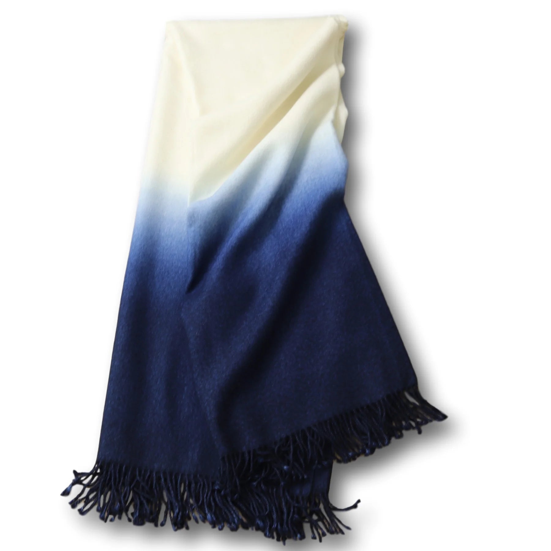 Dip Dyed Throw in Indigo, from Johanna Howard Home