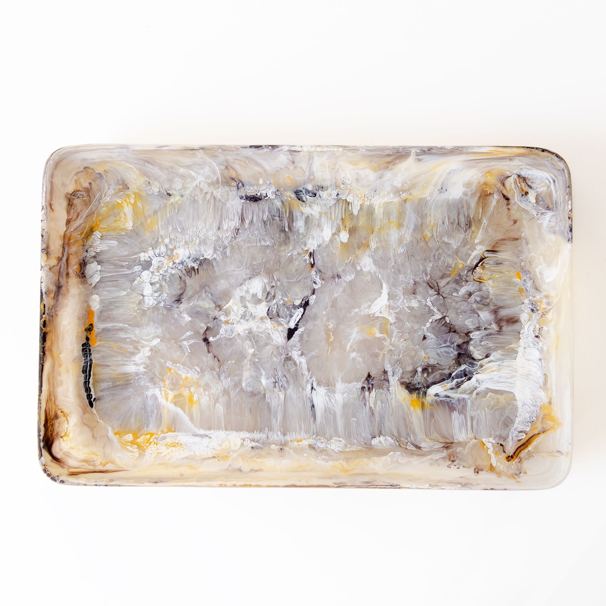 Rectangular Tray in Mocha Swirl, from Nashi Home
