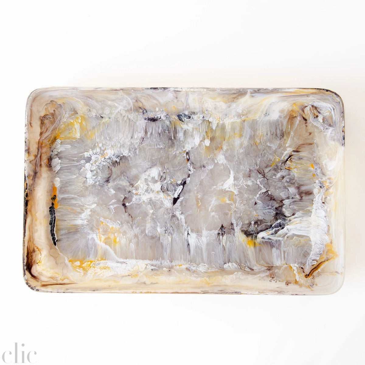 Rectangular Tray in Mocha Swirl, from Nashi Home
