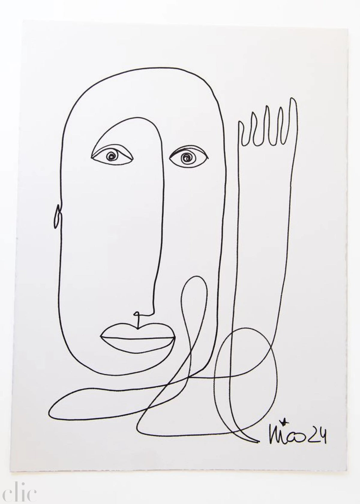 Large Visage 3 in Black & White, by Nicolette Schouten