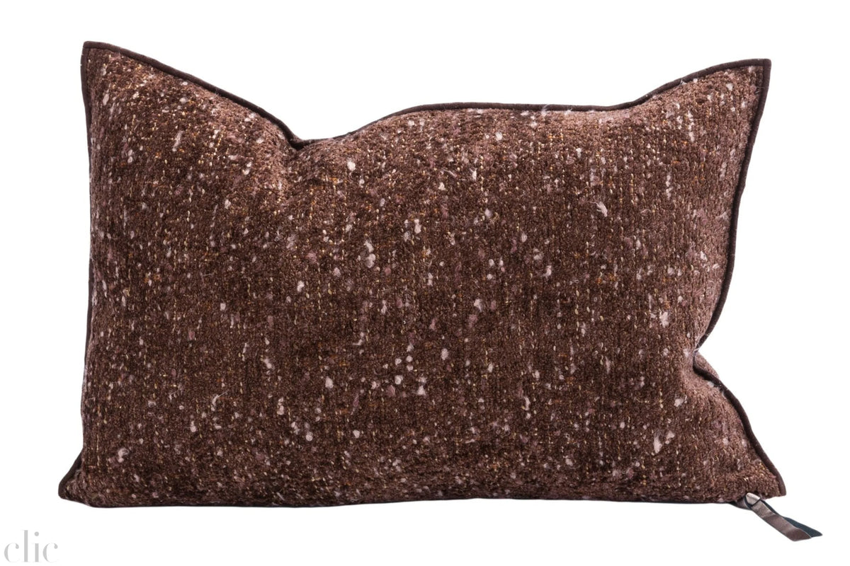 Wicked Pollock Chenille Pillow 16x24 in Mahogany, from Maison de Vacances