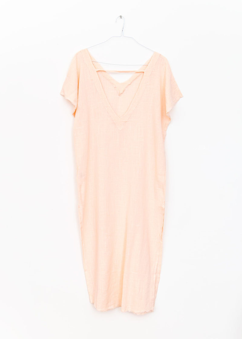 Palma de Mallorca Long Caftan Dress in Pastel Pink, from Maison Saint Julien