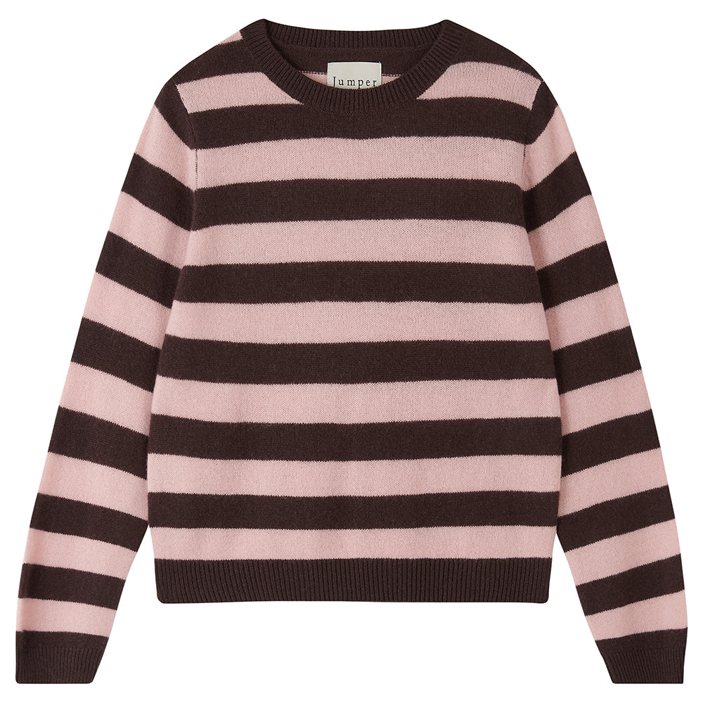 Cashmere Stripe Crew in Pluto Skin, from Jumper 1234