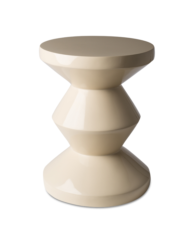 Zig Zag Stool in Beige