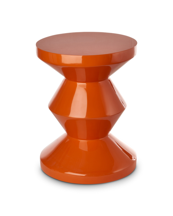 Zig Zag Stool in Orange