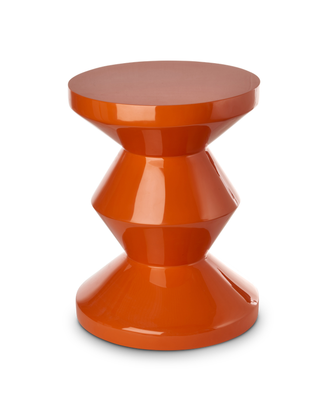 Zig Zag Stool in Orange