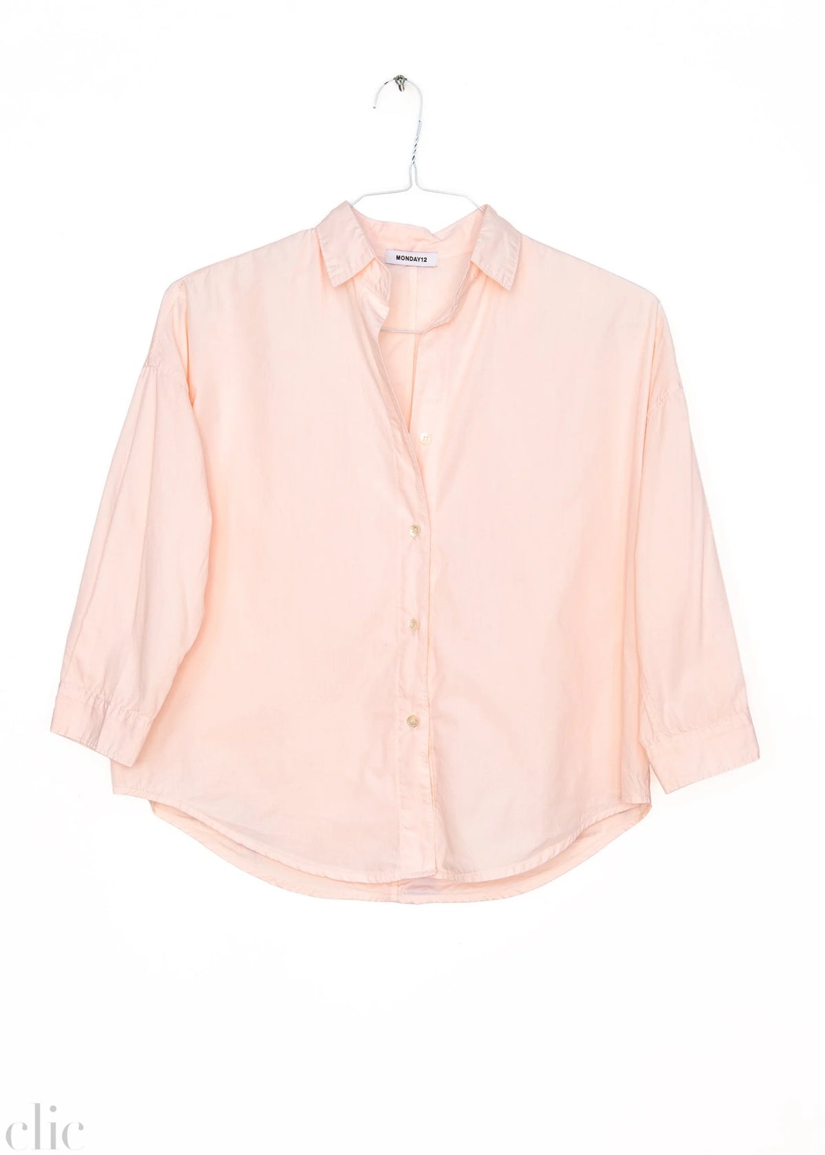 Zoe Japanese Poplin Shirt in Vintage Pink, from Monday12