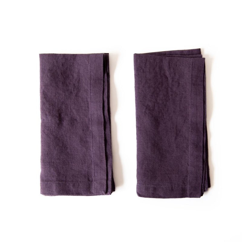 Montana Grape Linen Napkins Set of 2, from Linen Tales