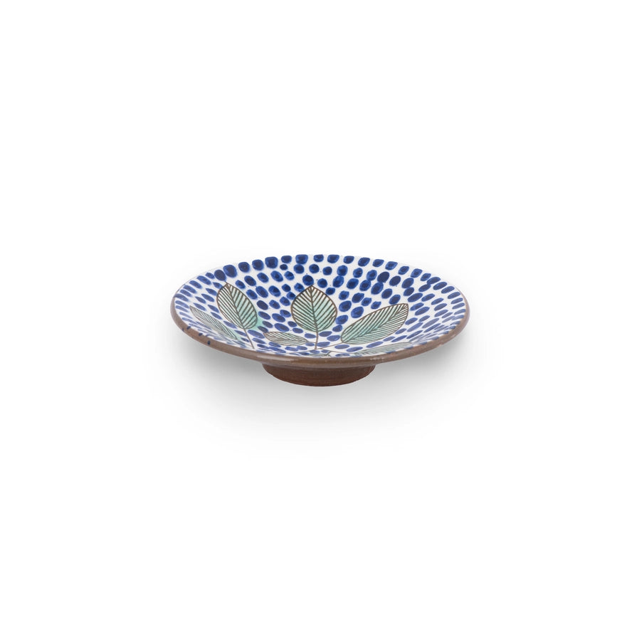 Dots Ceramic Plate in Blue, from Kiliim
