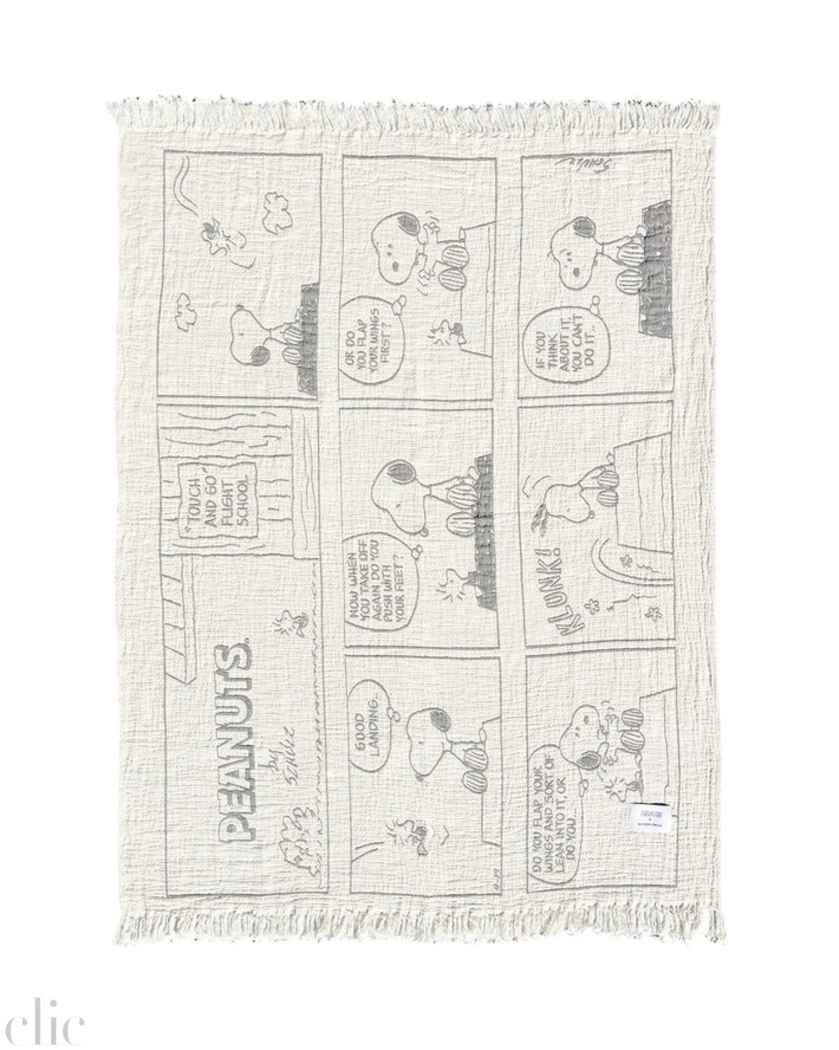 Peanuts Flight School Blanket, from Maison Deux