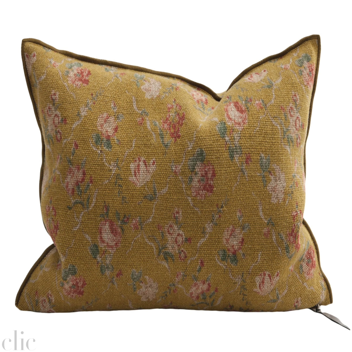 Wabi Sabi Jardin Secret 20x20 in Ocre, from Maison de Vacances