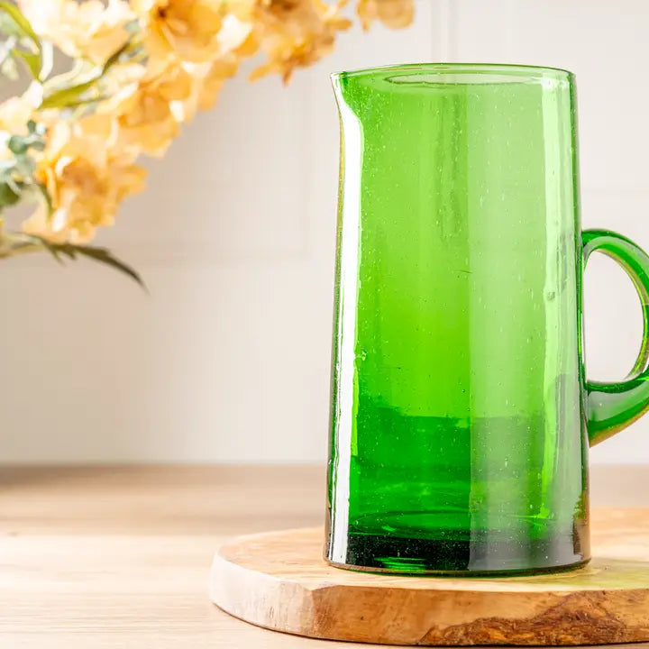 Moroccan Cone Jug in Green, from Verve Culture