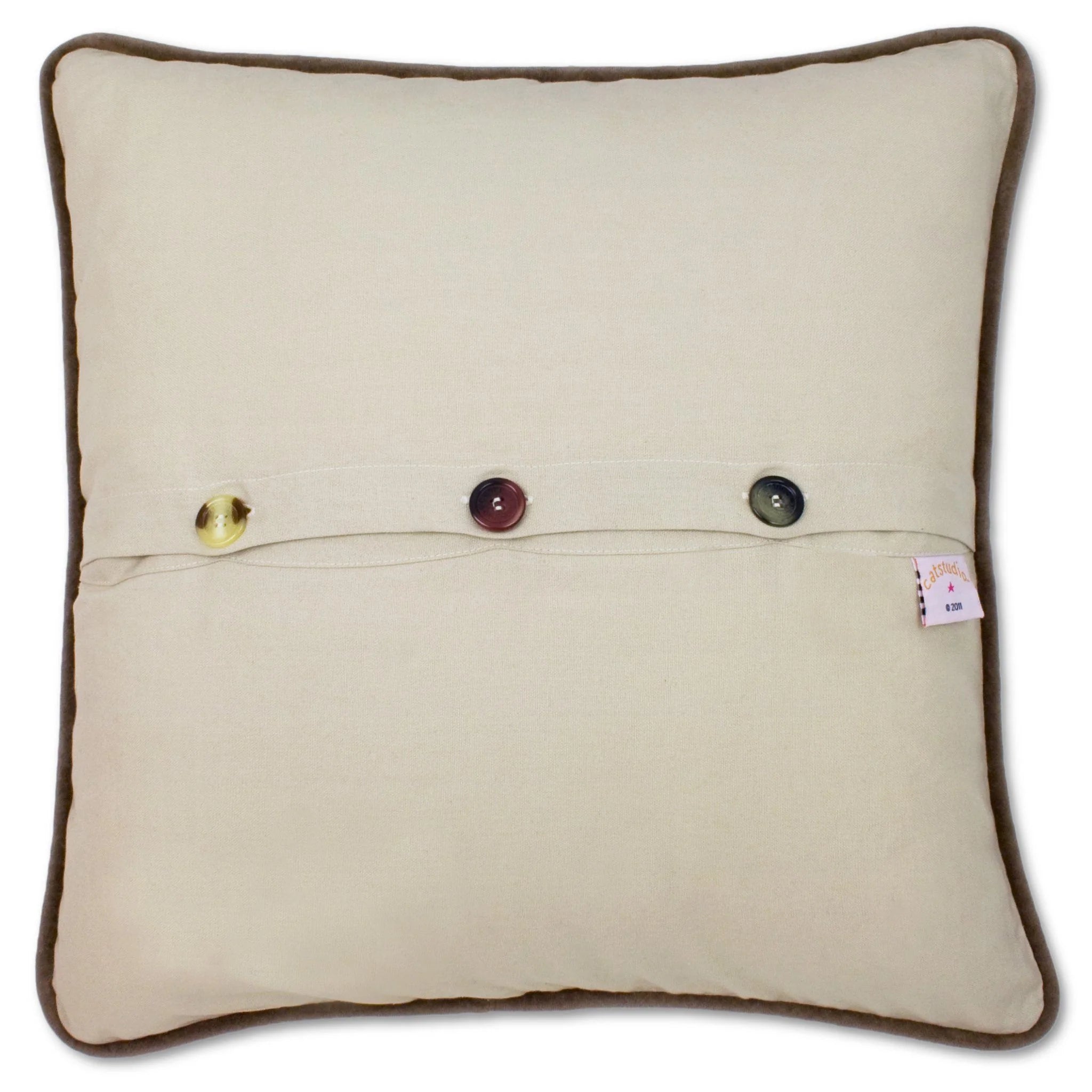 Adirondacks Embroidered Pillow, from Catstudio
