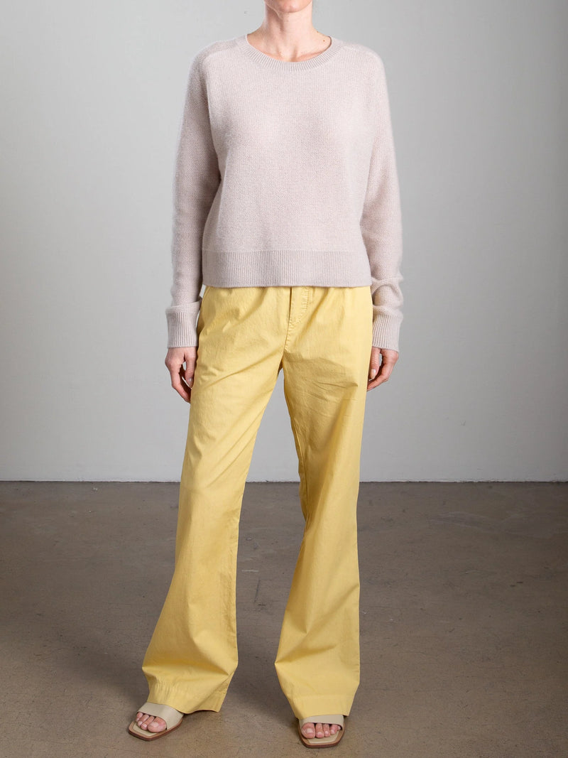 Adrian Cashmere Crewneck in Jute, from Pharaoh