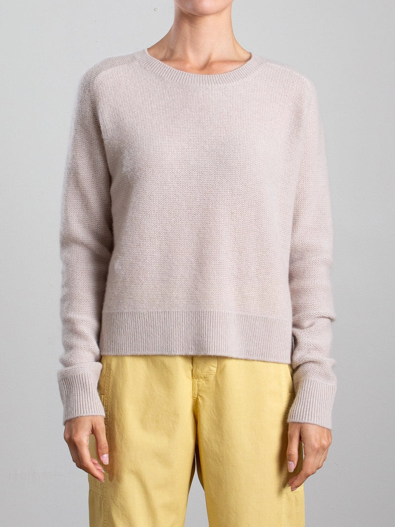 Adrian Cashmere Crewneck in Jute, from Pharaoh