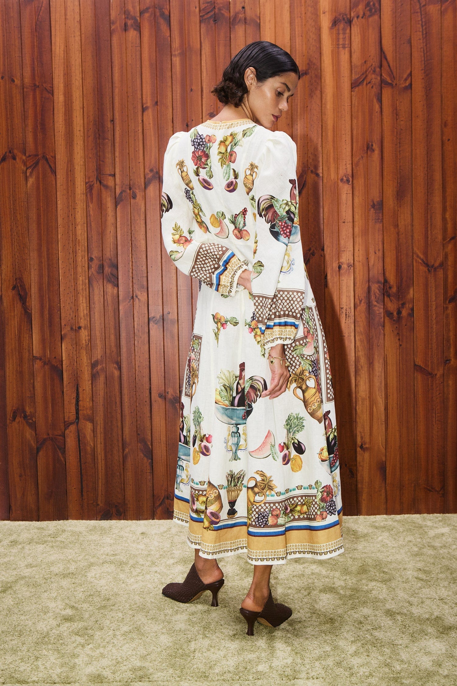 Mercado Midi Dress, from Alemais