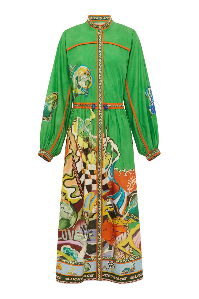 Lucky Pace Shirtdress, from Alemais