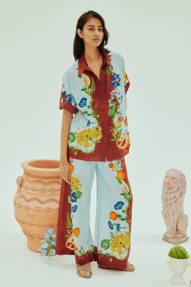 Dahlia Floral Linen Pant, from Alemais