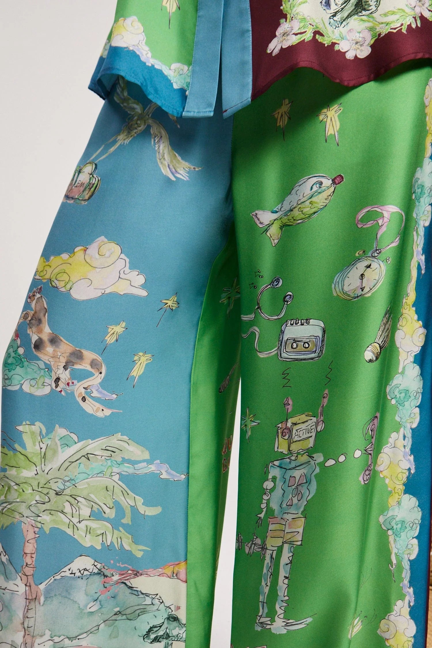 Daria Silk Pant, from Alemais