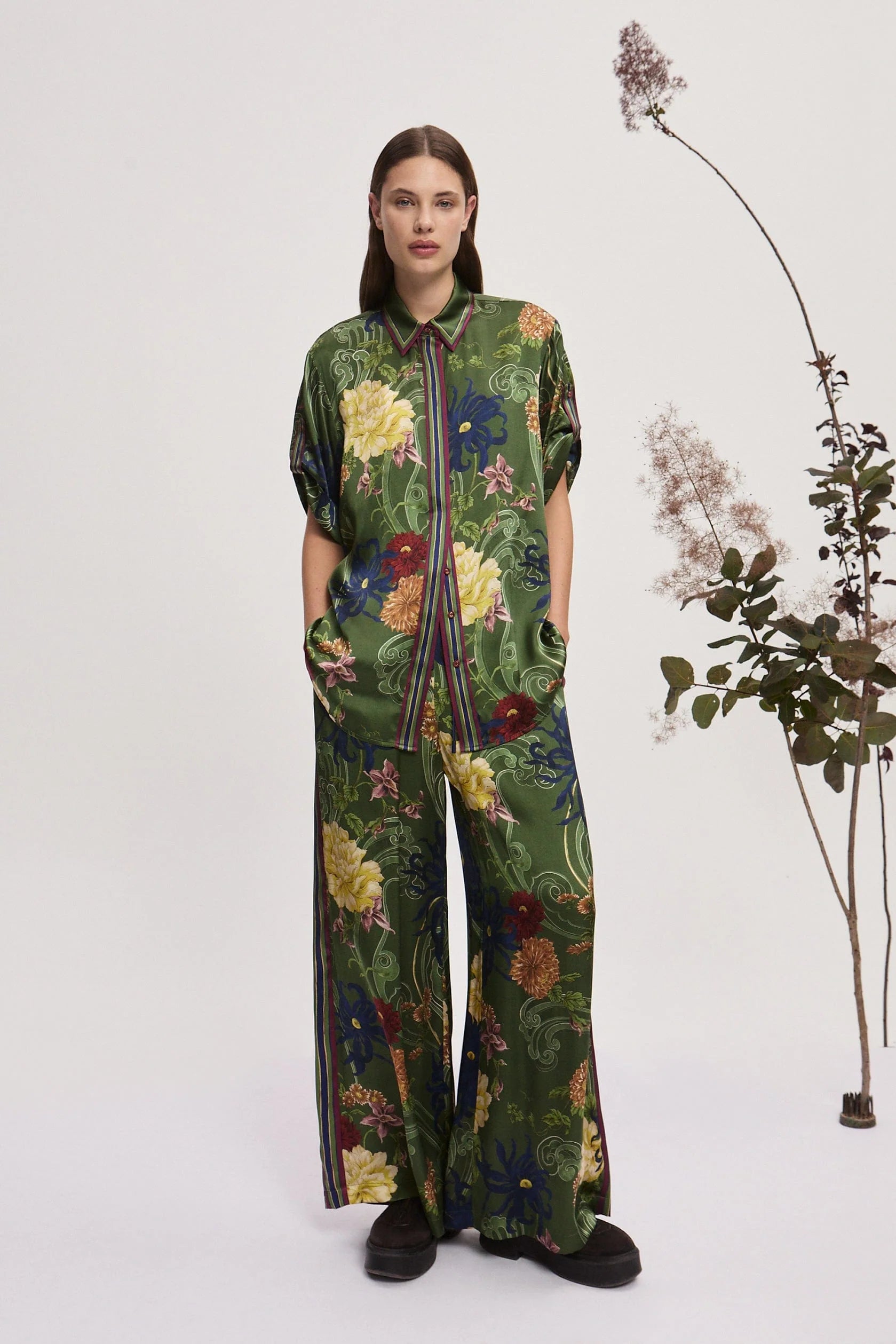 Avery Silk Pant, from Alemais