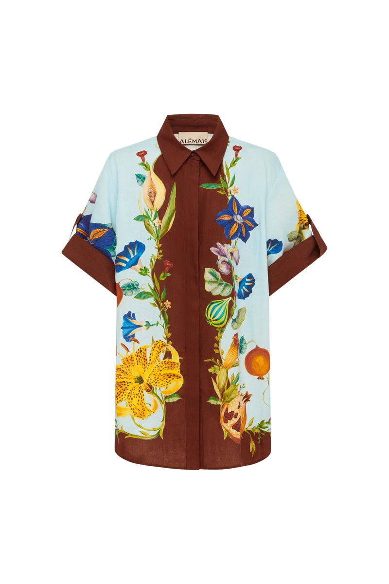 Dahlia Floral Linen Shirt, from Alemais