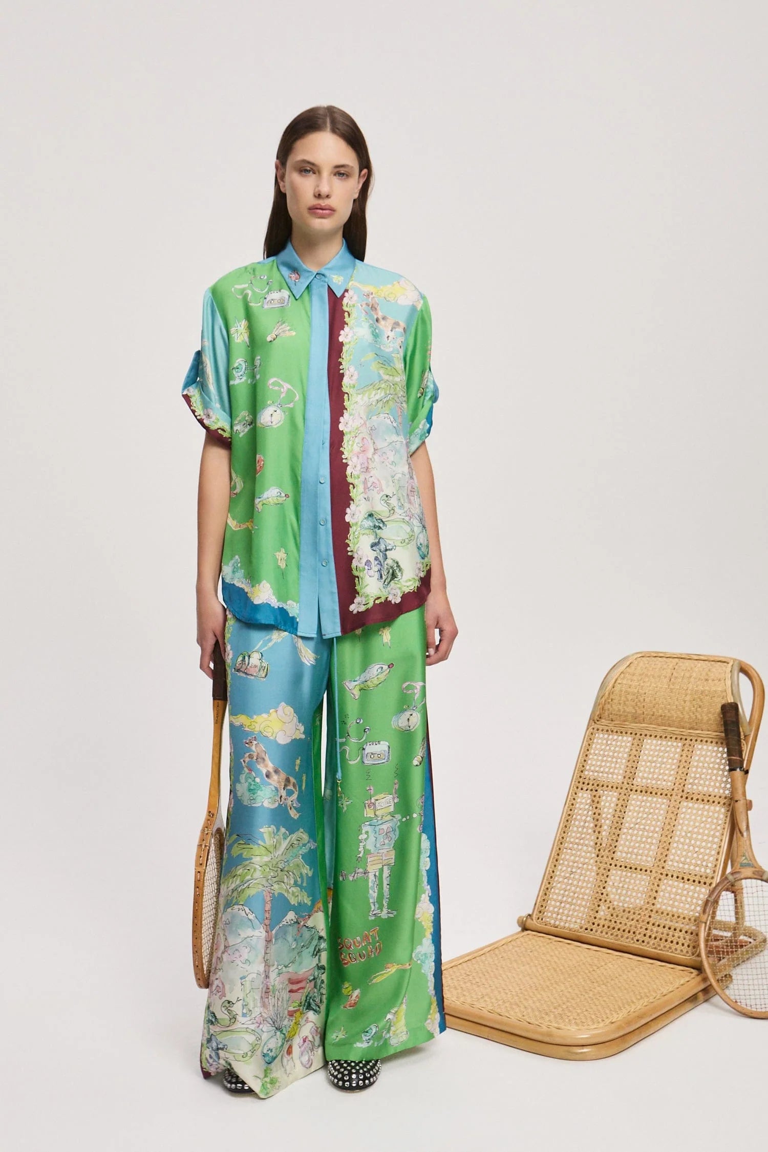 Daria Silk Shirt, from Alemais