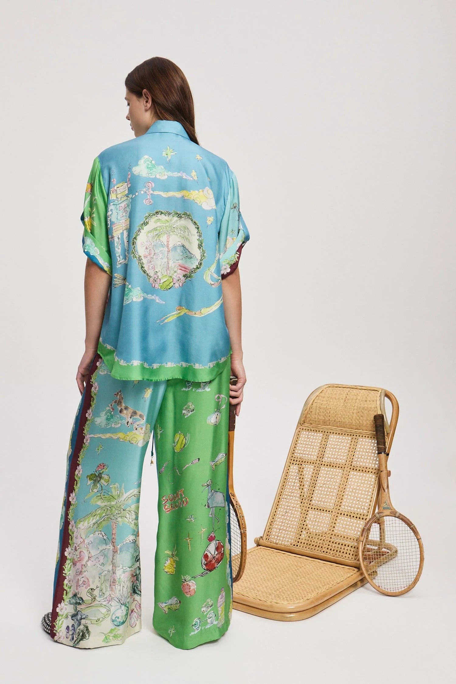 Daria Silk Pant, from Alemais
