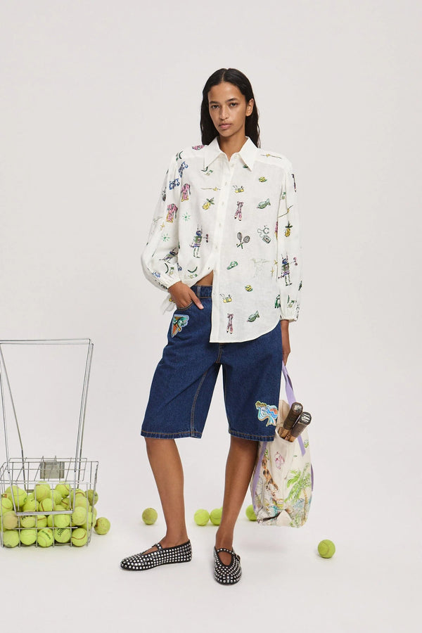 Play Embroidered Shirt, from Alemais