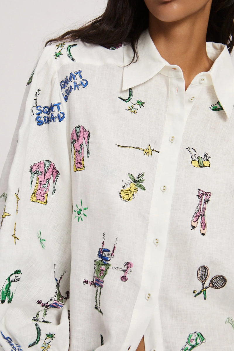 Play Embroidered Shirt, from Alemais