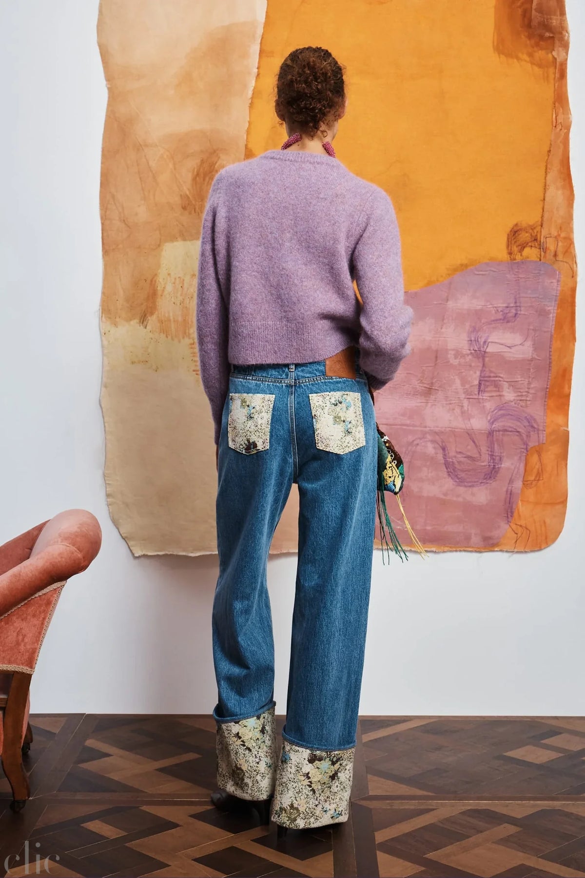 Reggie cropped Cardigan in Liliac, from Alemias