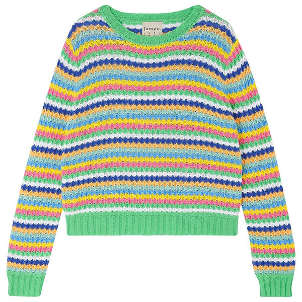 Shell Stripe Crew in Apple Multi, from Jumper 1234