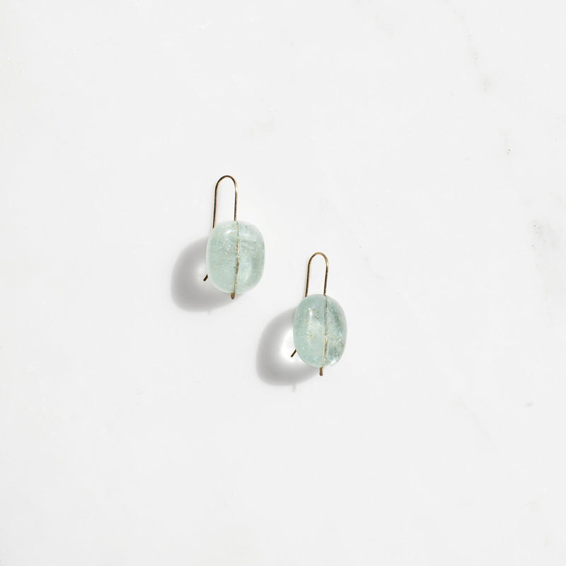 Stone Drop Earrings in Aquamarine, from Mary Macgill