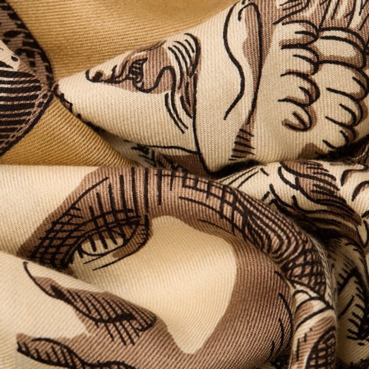 Square Archives Scarf in Natural, from Inoui Editions