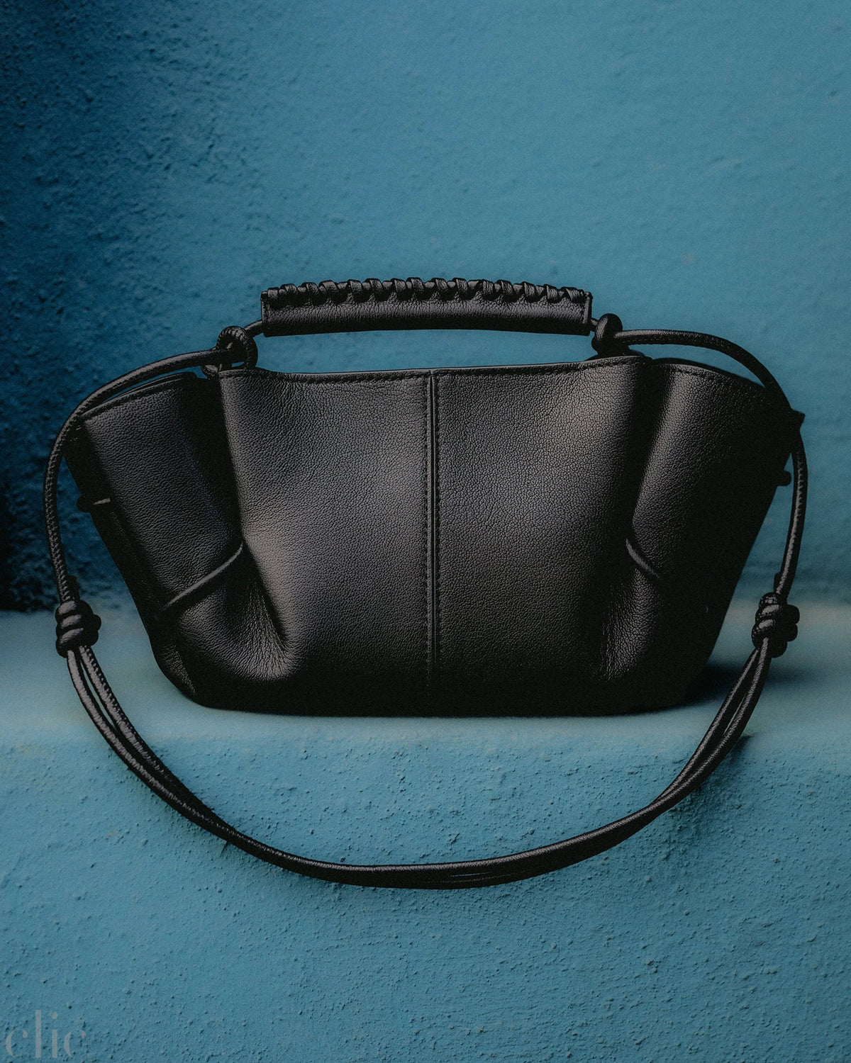 Arta Mini Pleated Crossbody Bag in Black, from Hereu
