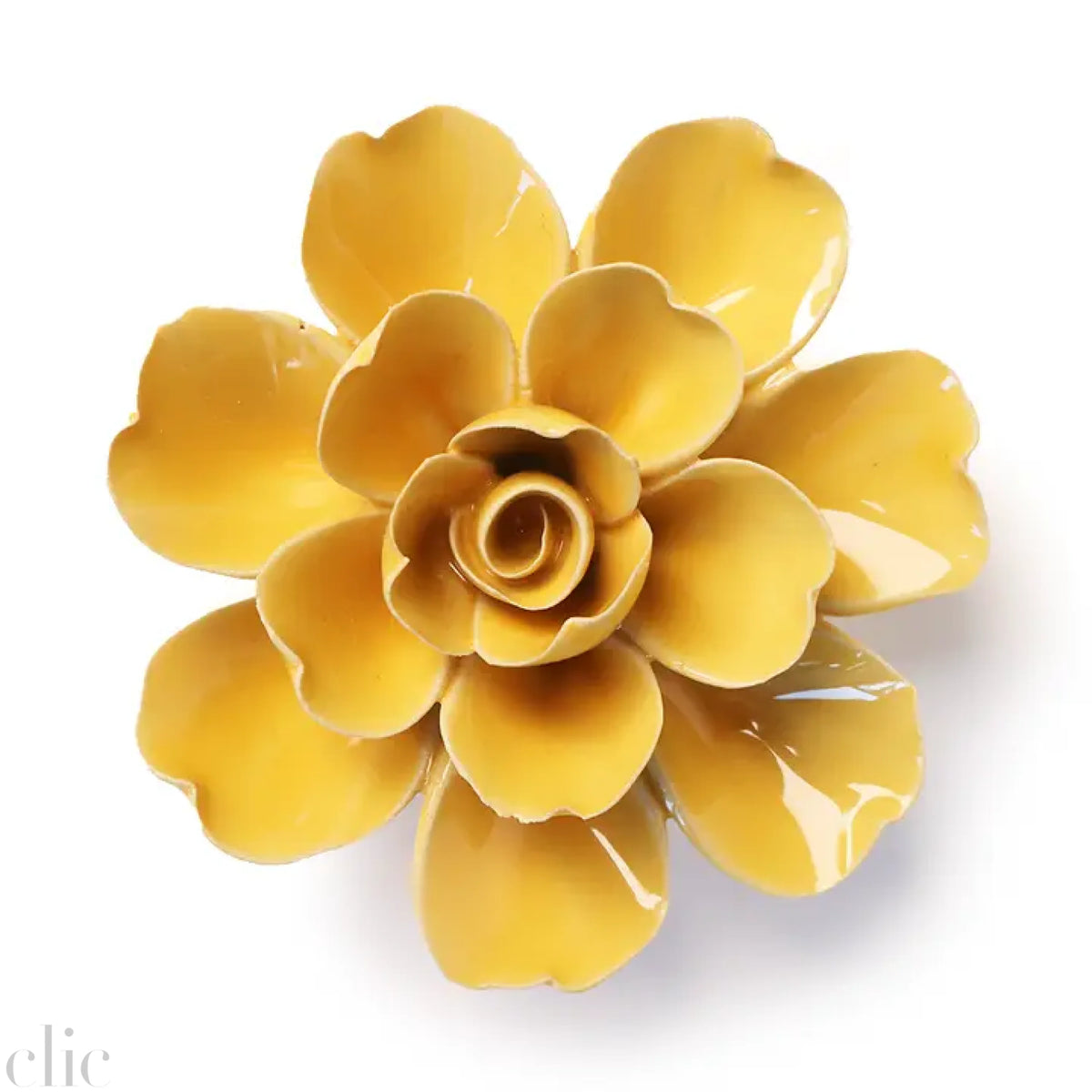 Easter Ceramic Tahitian Flower in Yellow