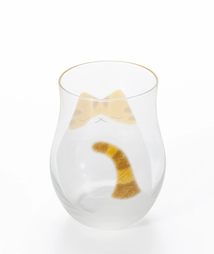 Cat Drinking Glass in Yellow, from Aderia