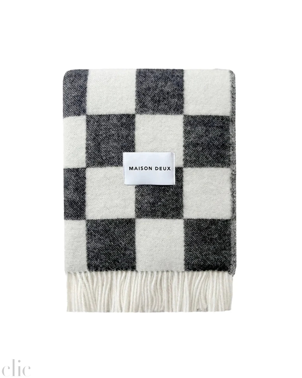 Checkerboard Blanket in Black and White, from Maison Deux