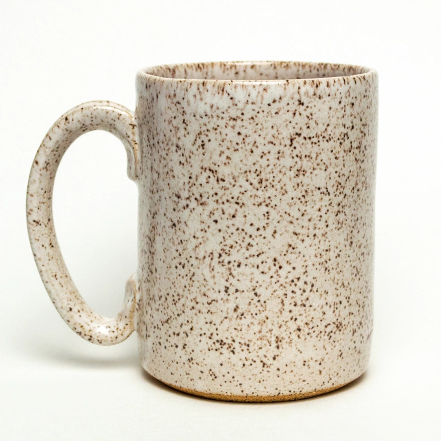 Ceramic Smiley Face Mug in White, from White Squirrel Clayworks