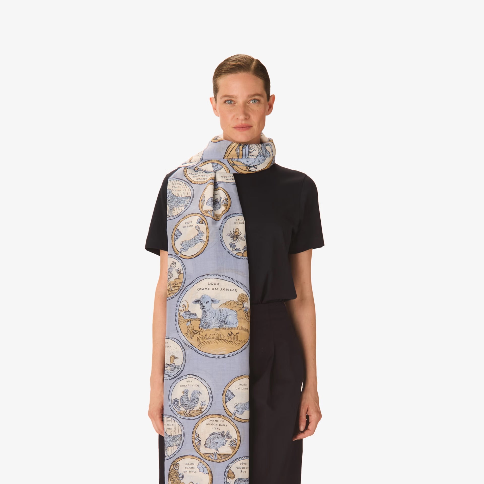 Chance Scarf in Blue, from Inoui Editions