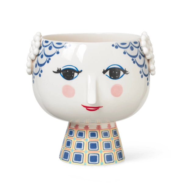 Bjørn Wiinblad Eva Flower Pot in Blue, from Rosendahl Design