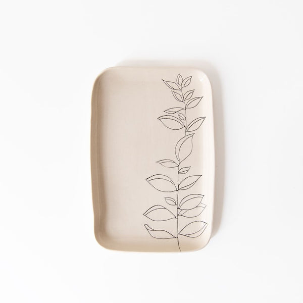 Bay Laurel Round Tray, from CSF Ceramics