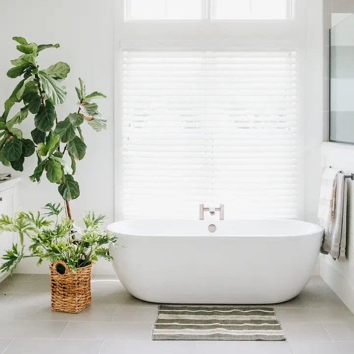 Aden Cotton Bath in Grey and Natural, from Creative Women