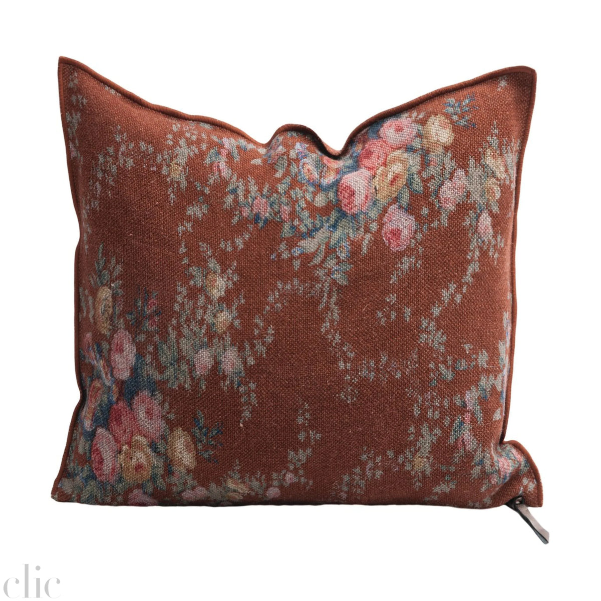 Wabi Sabi Pompadour Argile Pillow 26x26, from Maison de Vacances