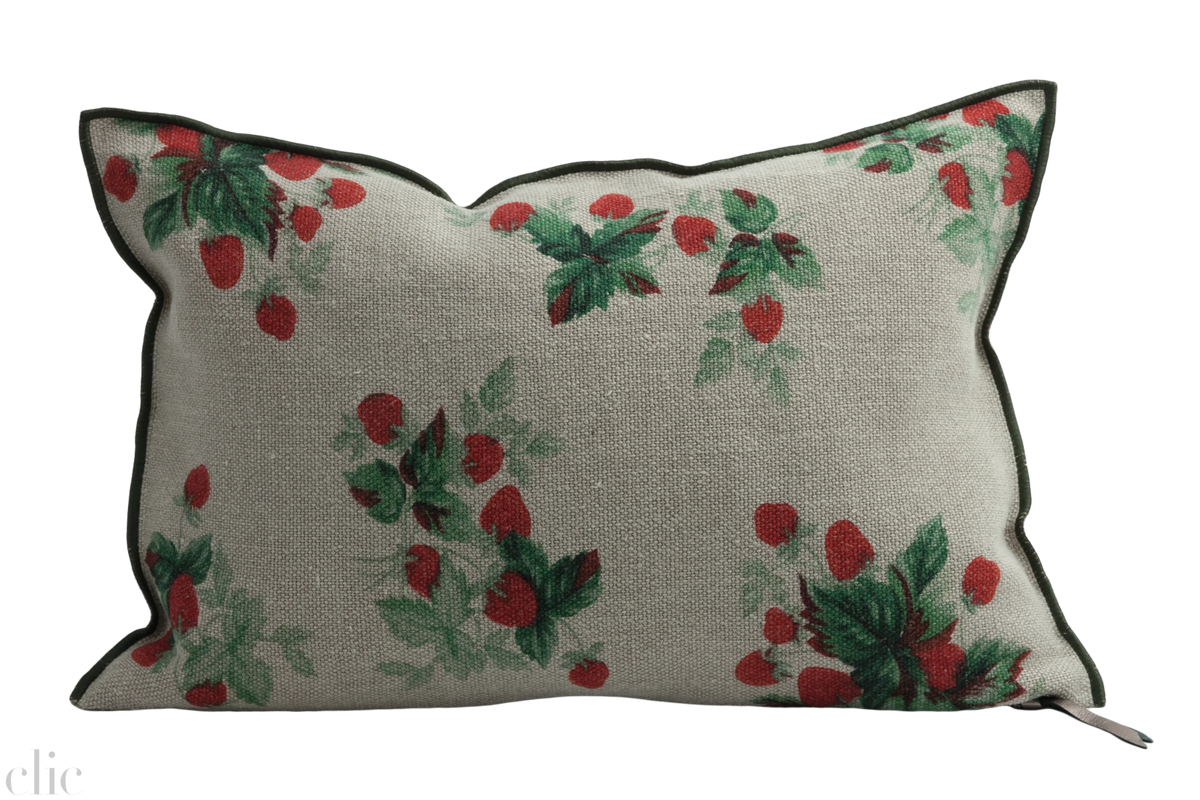 Wabi Sabi Les Fraises Pillow 16x24, from Maison de Vacances